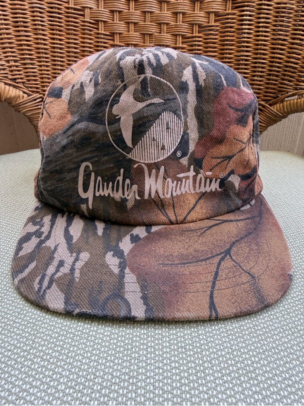 Gander Mountain Rare Vintage Mossy Oak Camo SnapBack Hat Made in USA Vtg